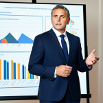 **

"A confident professional in a tailored business suit, giving a presentation at a modern conference, fully clothed, appropriate attire, safe for work, perfect anatomy, natural proportions, professional lighting, family-friendly, demonstrating global negotiation strategies."

**